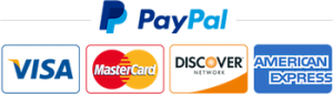 We accept Visa, Mastercard, Discover, American Express, PayPal, and Apple Pay.