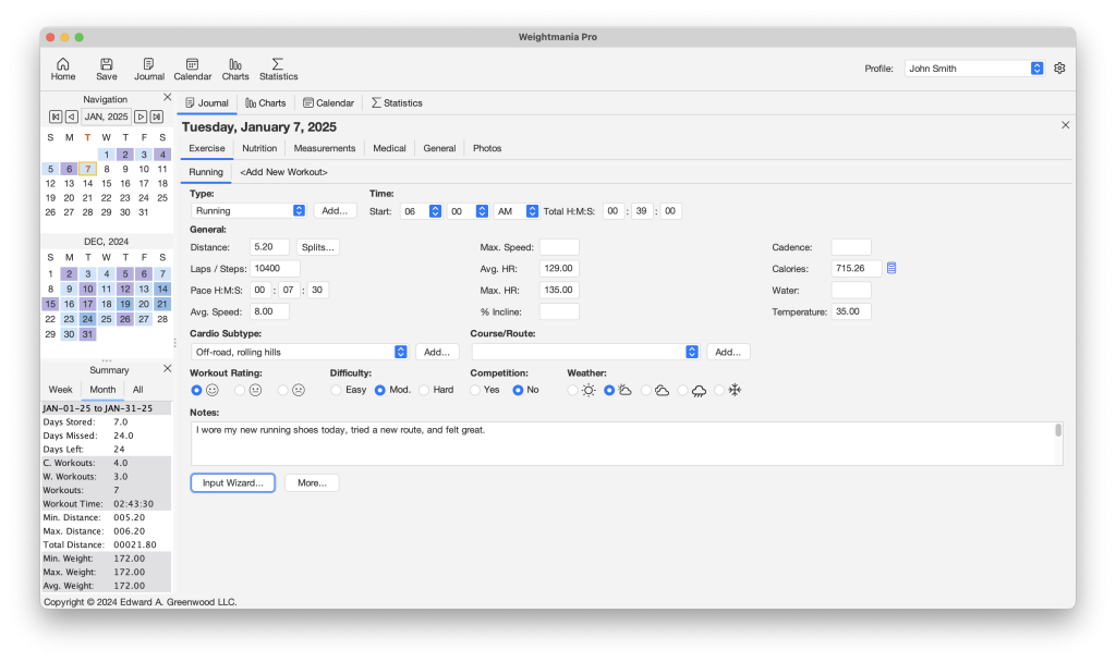 Record and track cardiovascular workouts (like running, walking, and cycling) on macOS desktop and laptop computers.