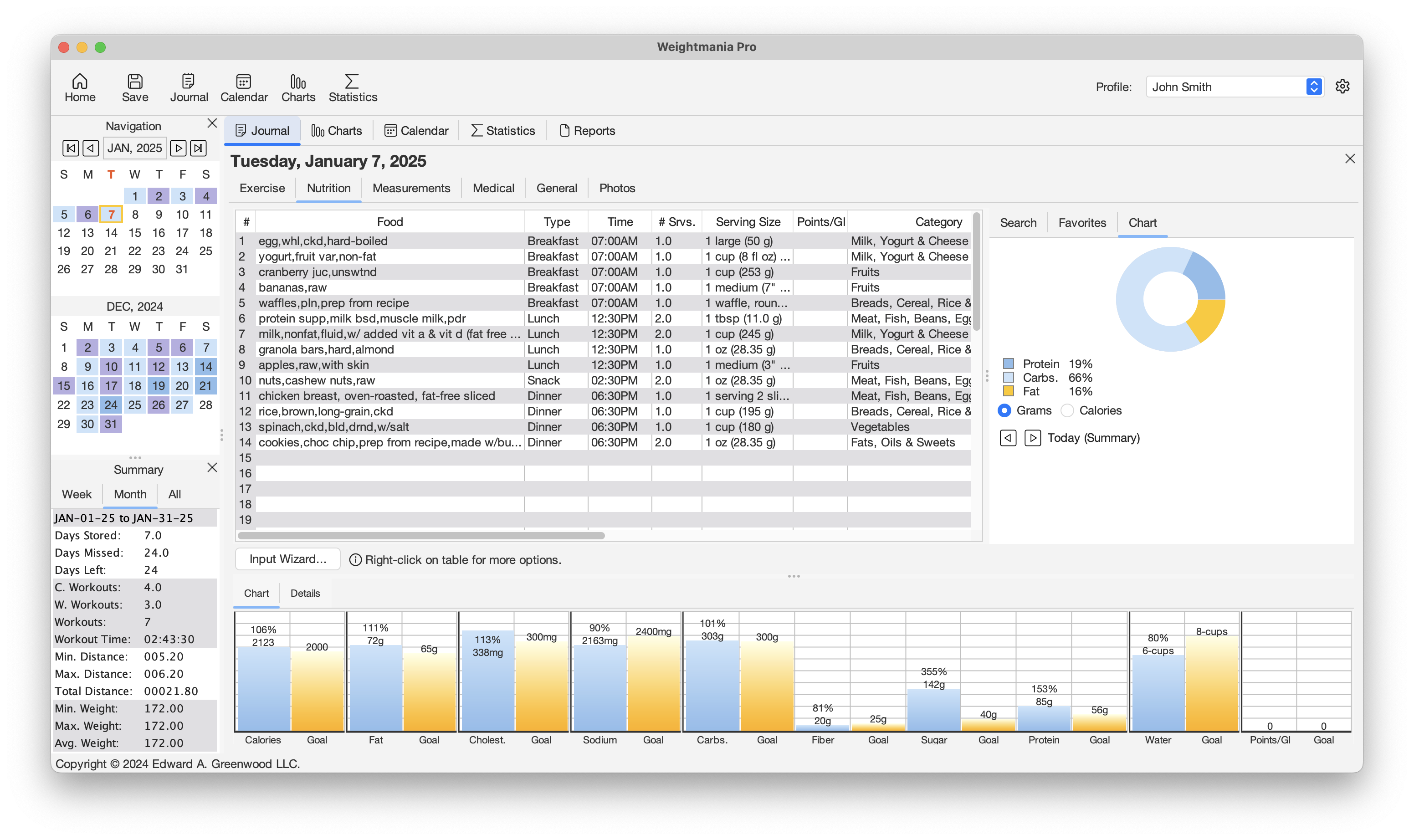 Record, track, and analyze calories, meals, and nutrients on macOS desktop and laptop computers.